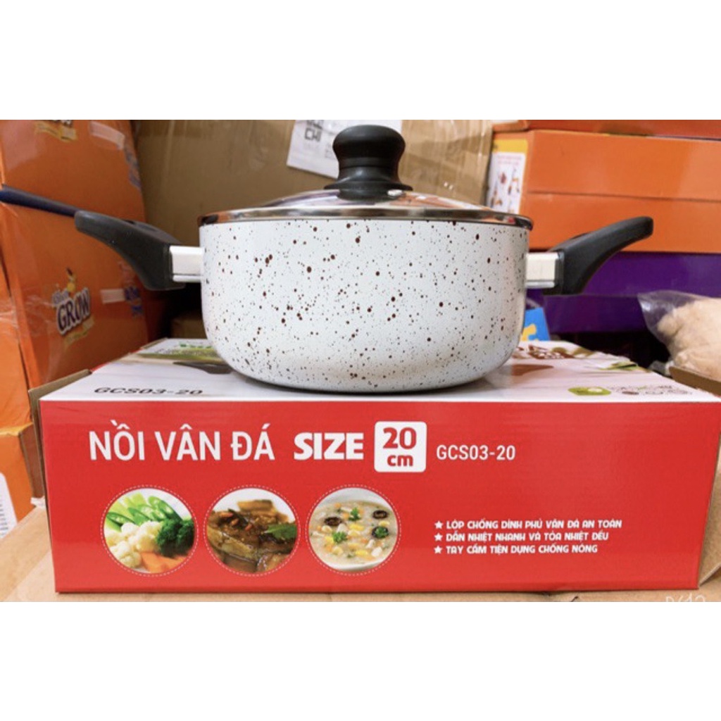 NỒI VÂN ĐÁ GREENCOOK 20 CM QUÀ TẶNG TỪ SỮA NUTIFOOD
