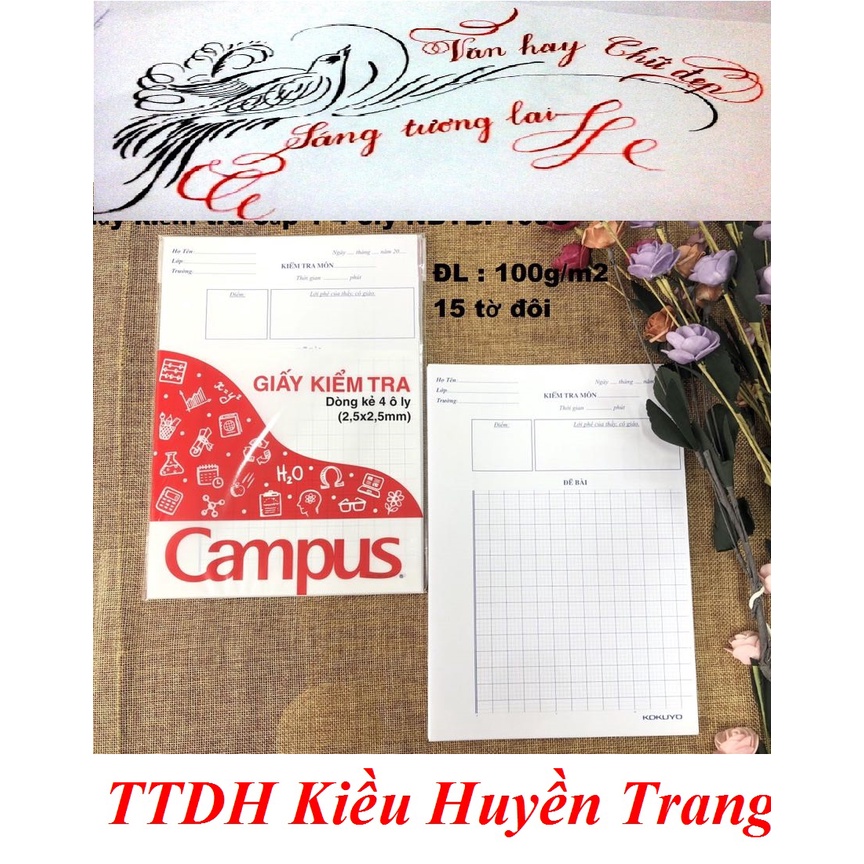 Giấy kiểm tra cấp 1 Campus (15 tờ đôi)