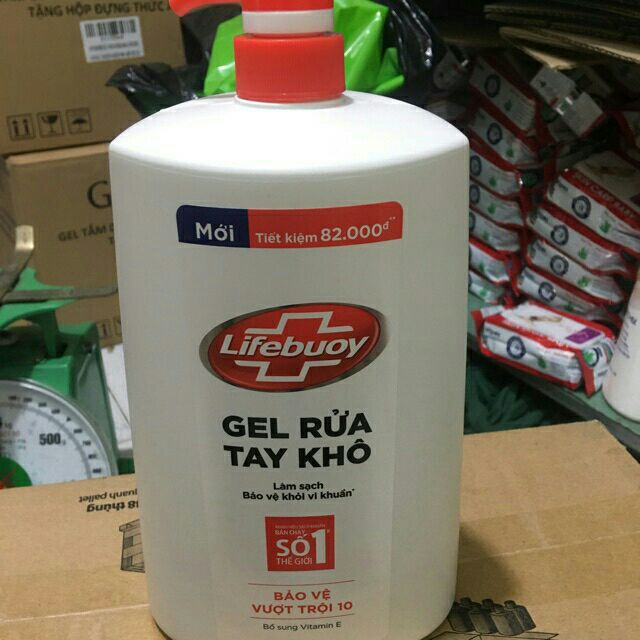 MỚI) Gel dung dịch rửa tay khô LIFEBUOY 1.1 L Sát khuẩn bảo vệ vượt trội ( tặng 1 chai dầu gội Clear 180g)