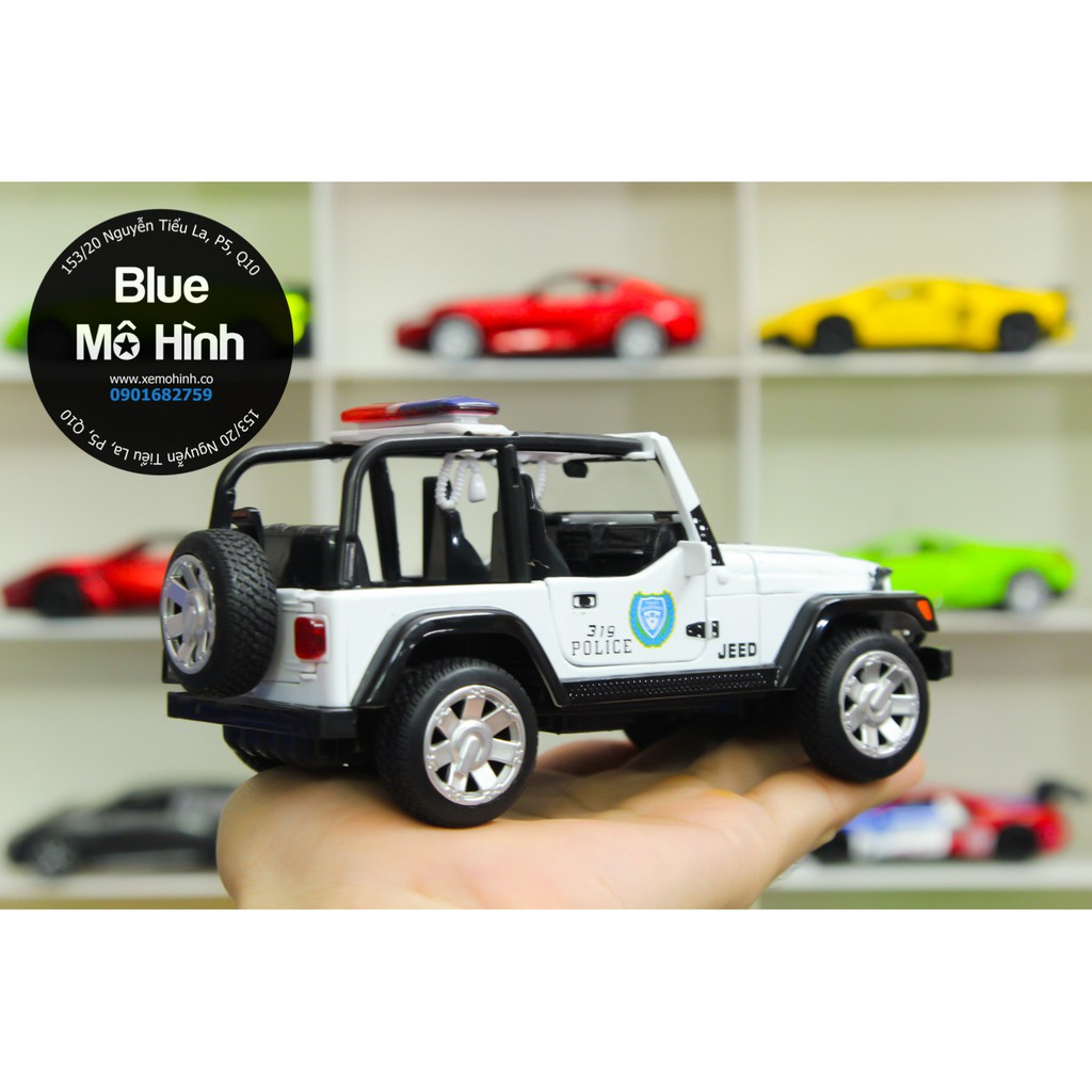 Blue mô hình | Xe mô hình Jeep Rubicon mui trần 1:32