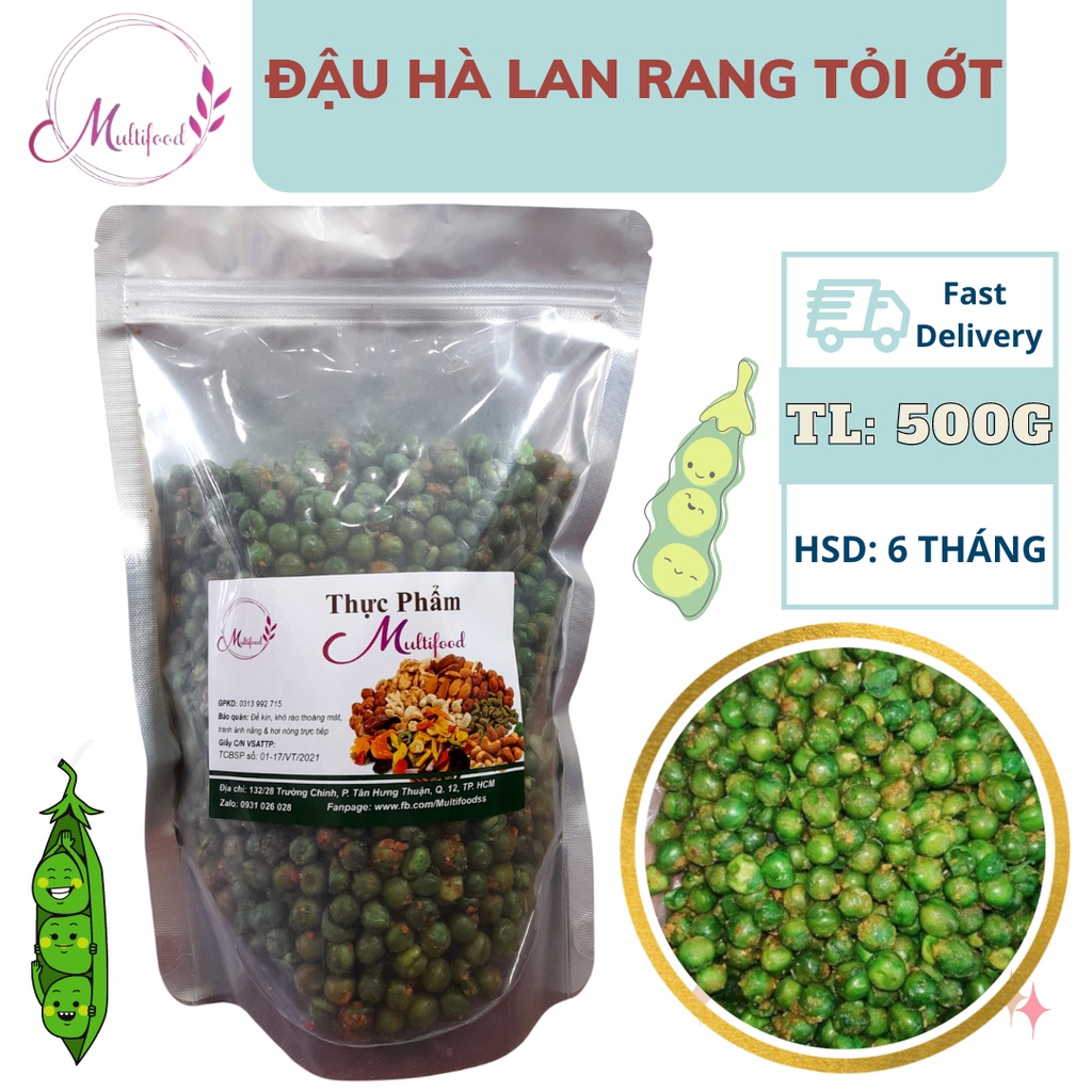 Đậu Hà Lan Rang Tỏi Ớt MultiFood 1KG