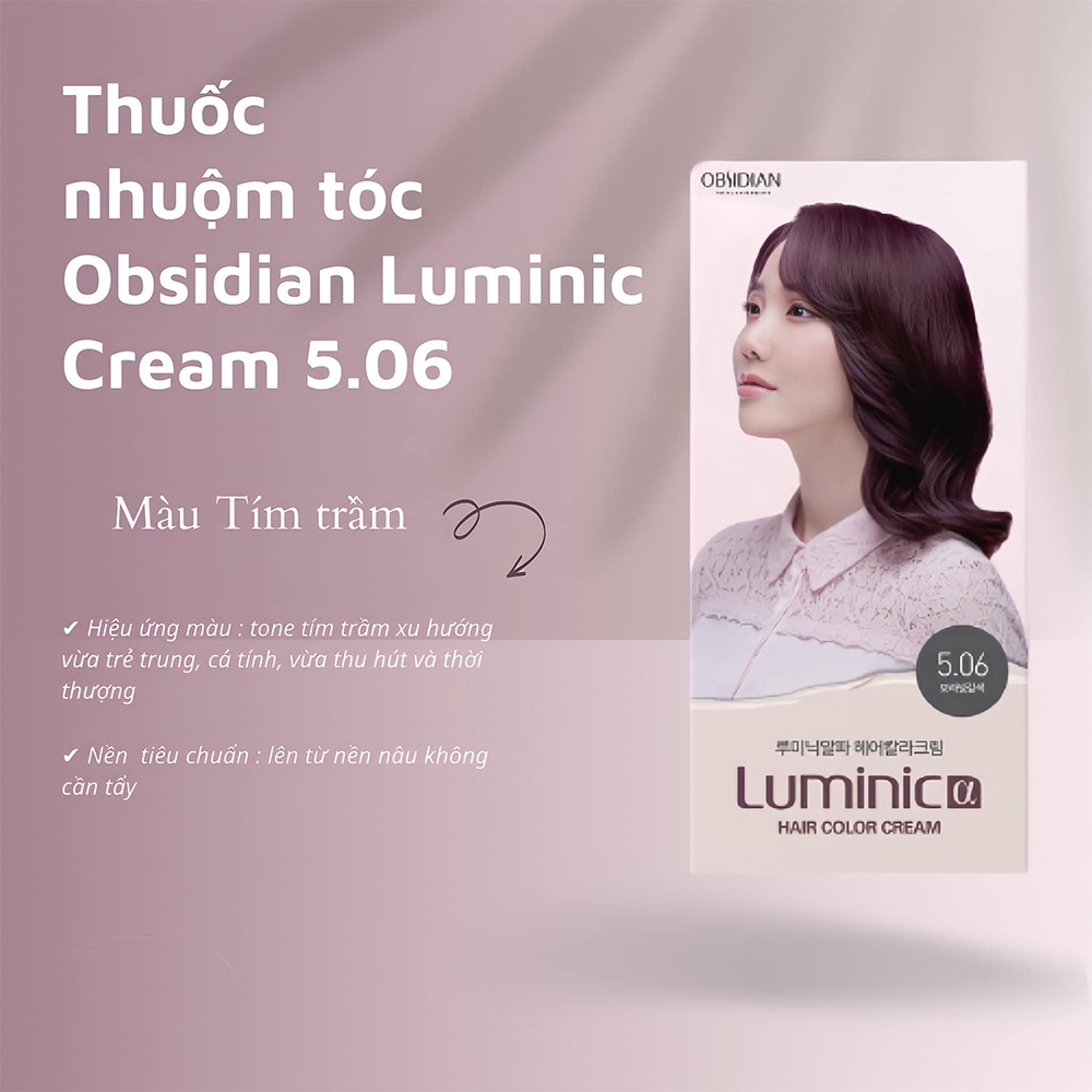 Thuốc nhuộm tóc Hàn Quốc Obsidian Luminic hair color cream NPP Tido88