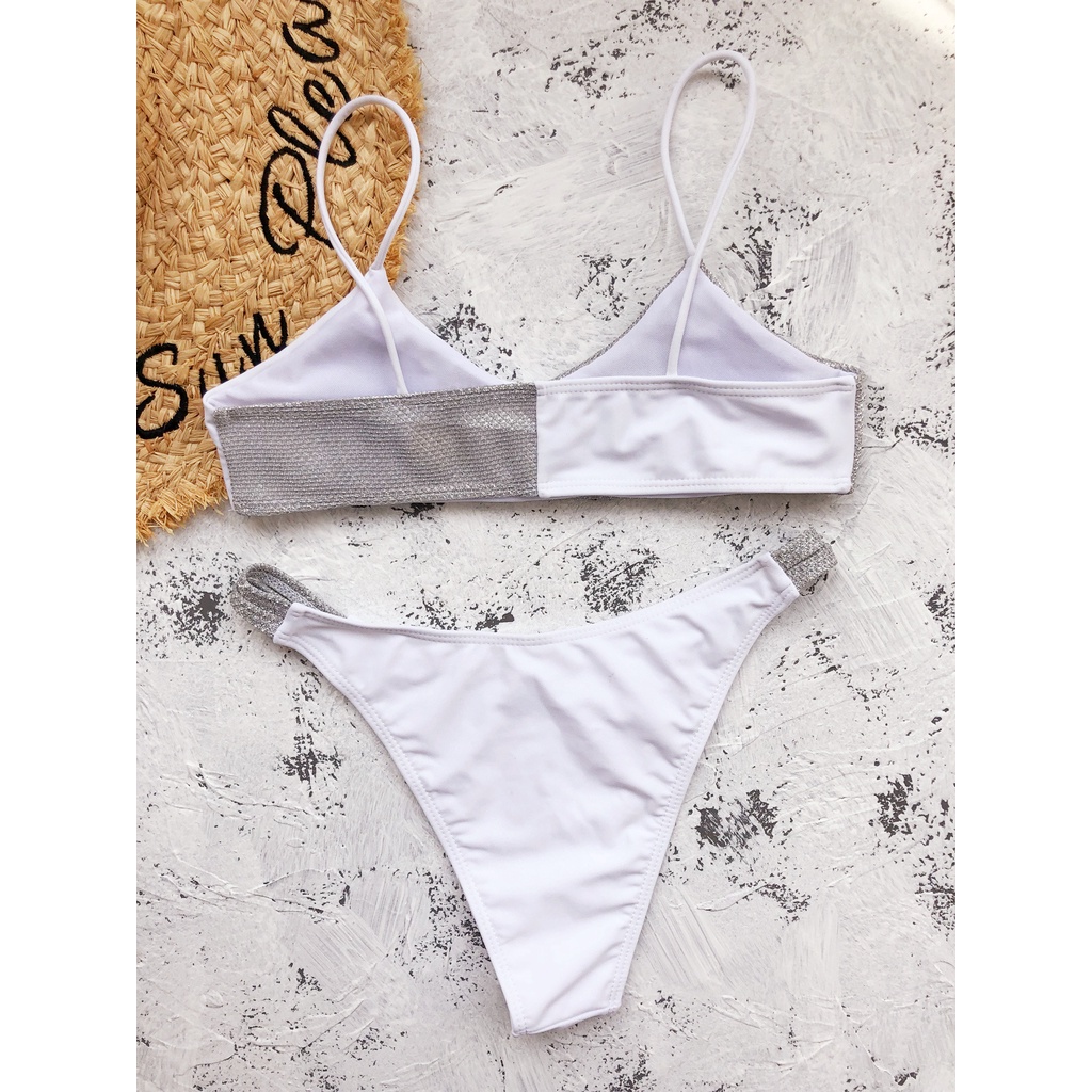 DUNEA Bộ Đồ Bơi Bikini Đính Kim Tuyến Lấp Lánh Quyến Rũ Cho Nữ