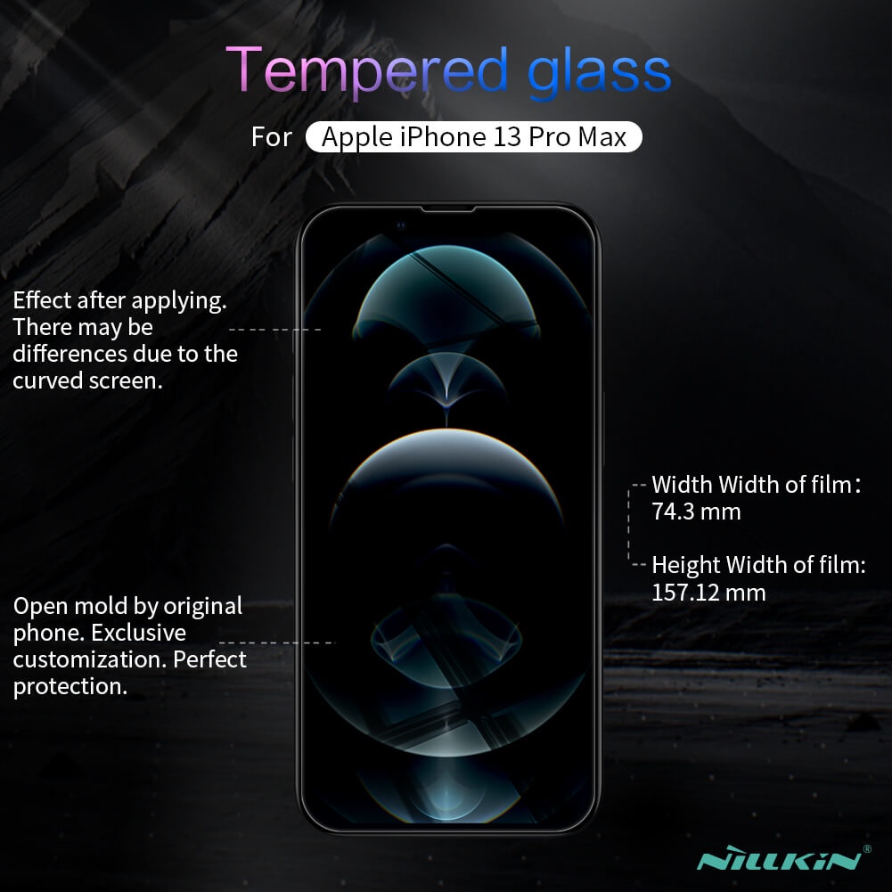 Kính cường lực không viền cho Apple iPhone 13 Pro Max , iPhone 12  , Xs Max chính hãng Nillkin Amazing H tempered glass