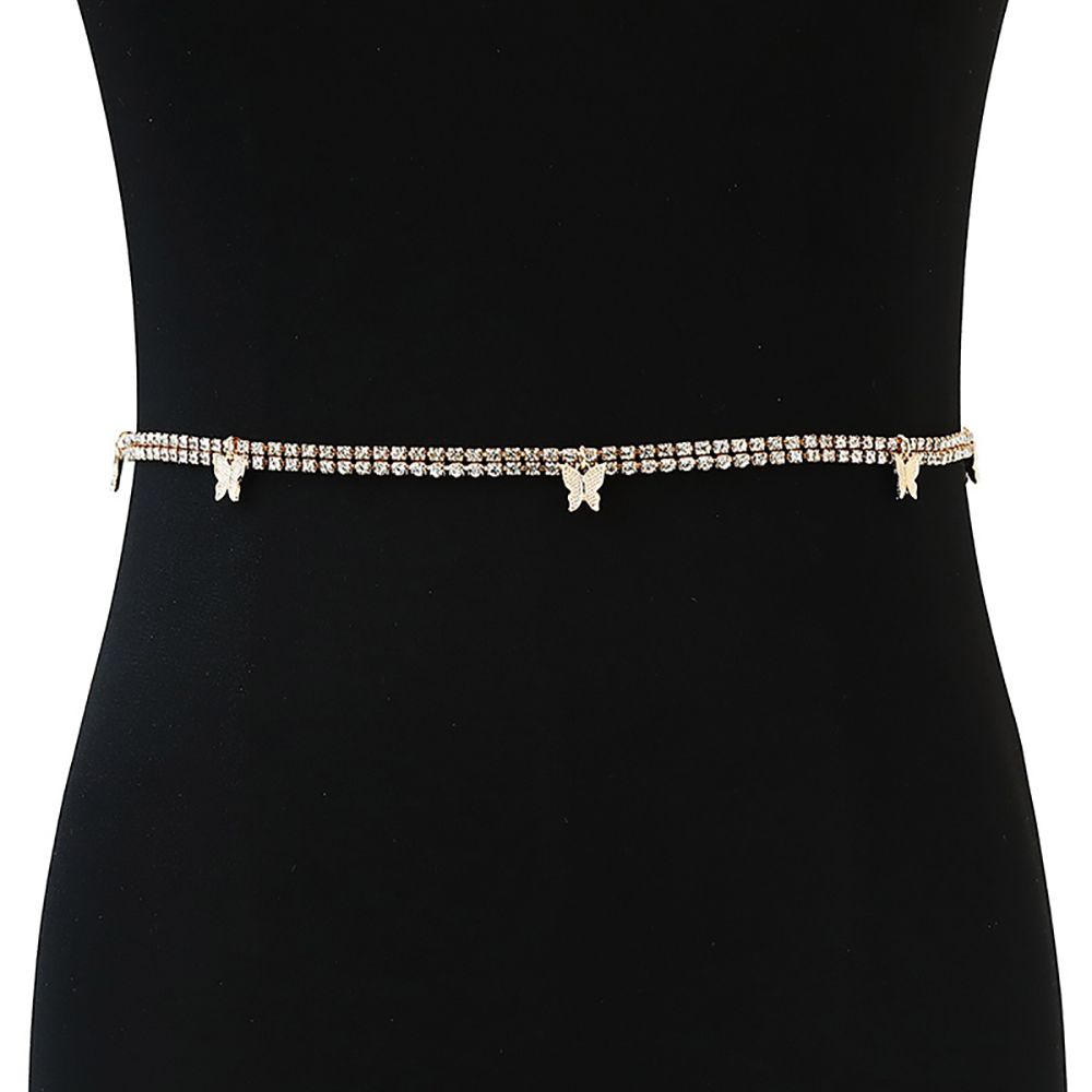 Dây Đeo Thắt Lưng Sợi Xích Phối Hình Bướm Nhiều Màu Tùy Chỉnh Thời Trang Cho Nữ