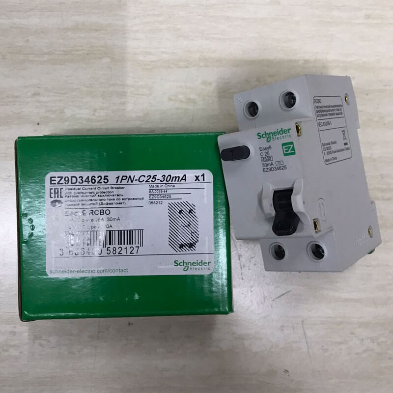 Aptomat chống giật  RCBO 1P+N Schneider 4.5kA 30mA