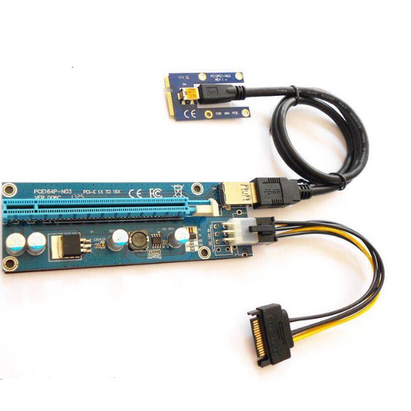 (MớRiser Mini PCIE to PCIE 16x Lắp VGA rời cho Laptop