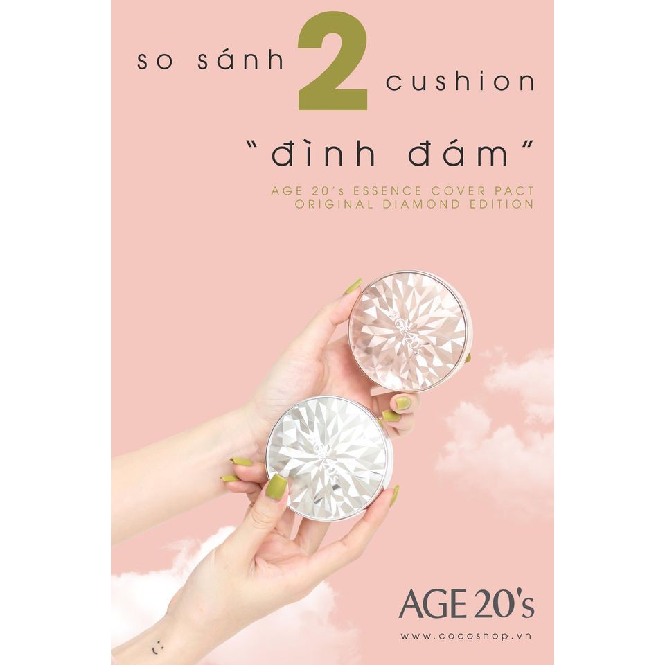 Phấn Lạnh Age20's Essence Cover Pact Original SPF 50+ PA+++ - Phấn tươi Age20's