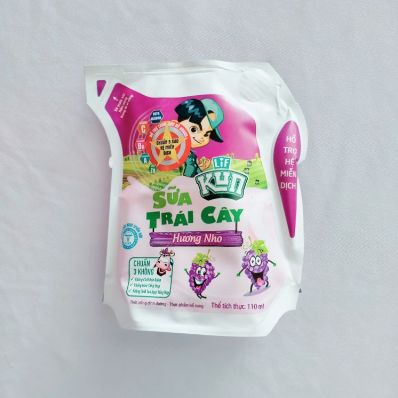 Combo 10 túi sữa Kun 110ml đủ vị