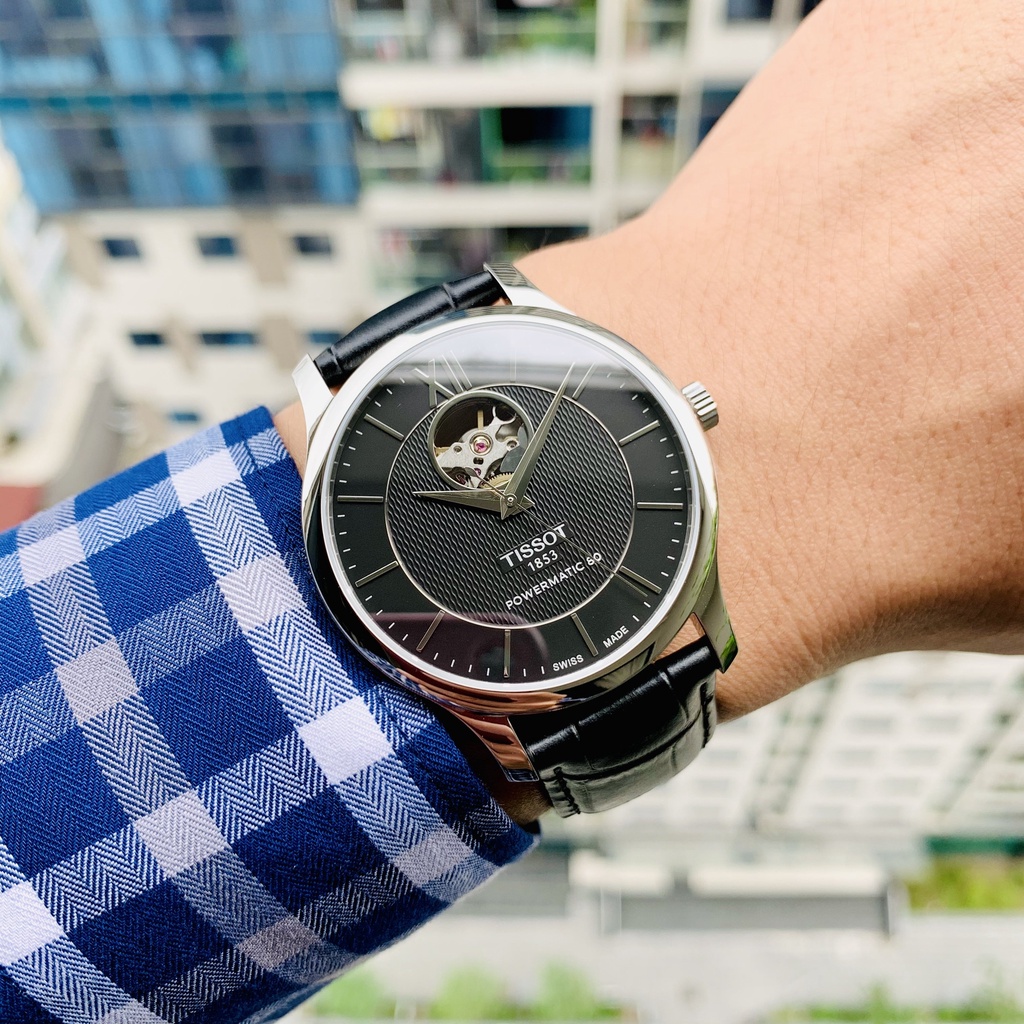 Đồng hồ nam  chính hãng Tissot T063.907.16.058.00 - Máy Automatic cơ tự động - Kính Sapphire - Dây da