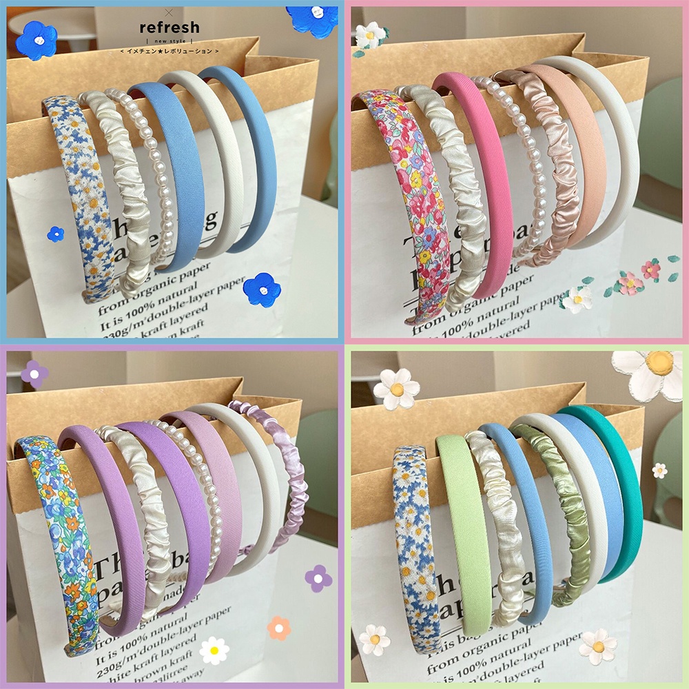 Set 8 băng đô phối ngọc trai nhân tạo thời trang sang trọng cho nữ (có bán lẻ)