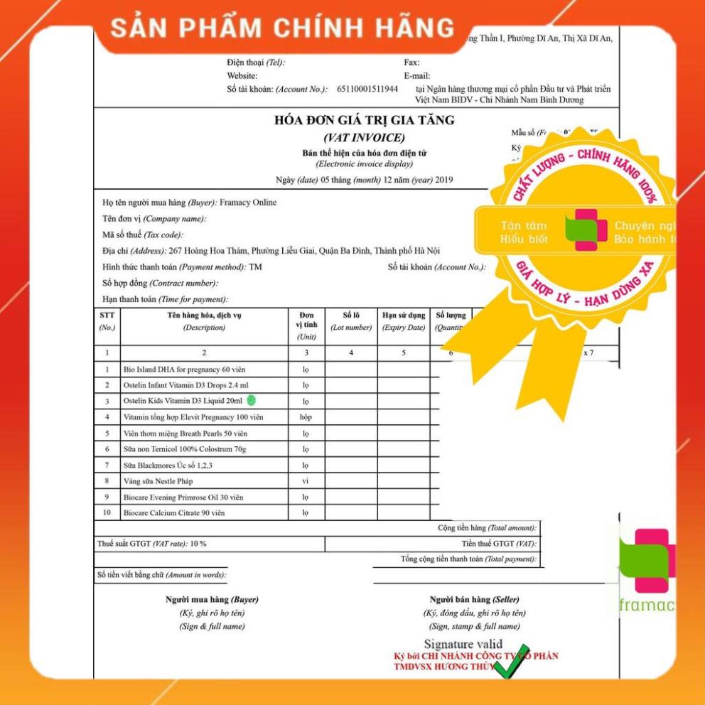 Vitamin D3 Ostelin Drops, Úc  dạng giọt cho trẻ sơ sinh và trẻ nhỏ chính hãng Úc mẫu mới