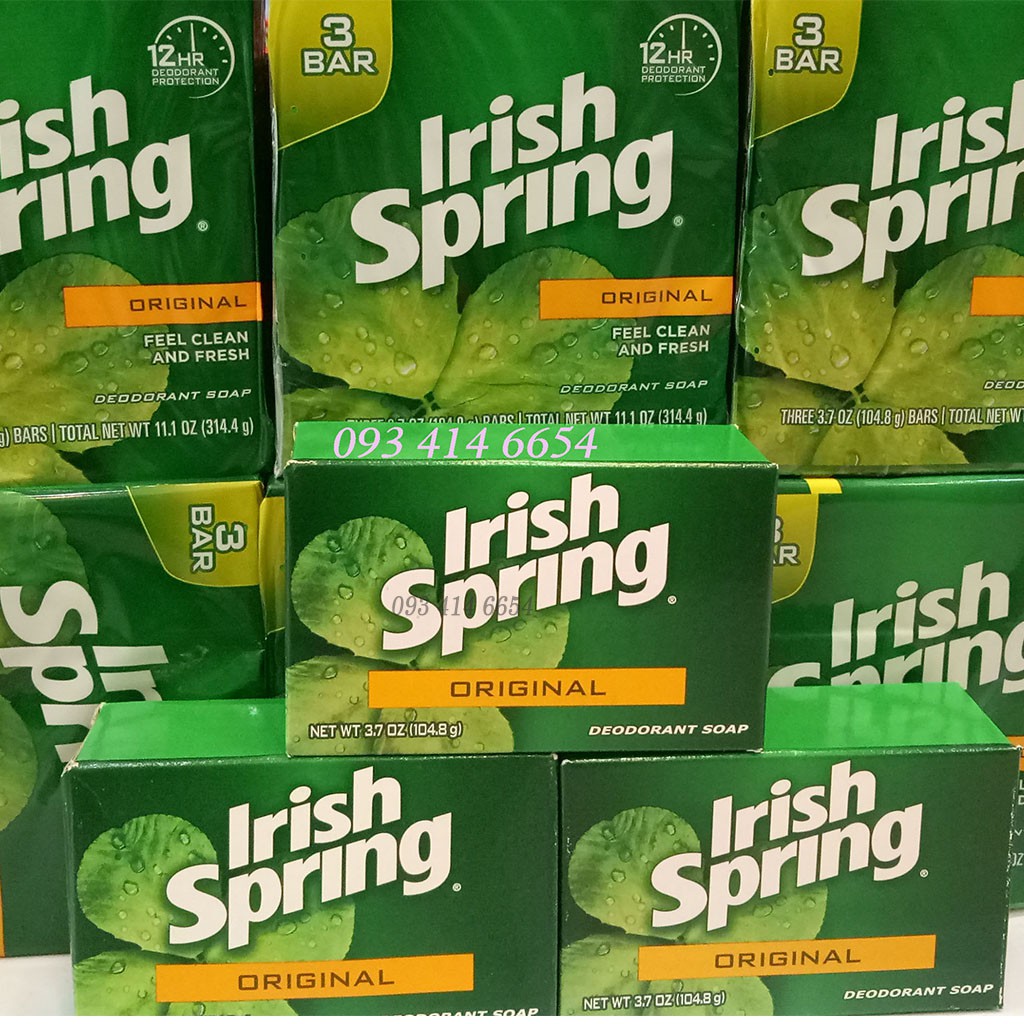 XÀ BÔNG CỤC IRISH SPRING ORIGINAL USA MỸ - LOẠI 3 CỤC 104GR