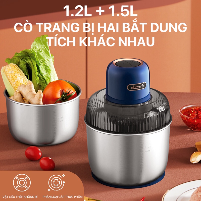 máy xay thịt đa năng Deerma JR02 2 Dung tích bình: 1.2L 1.5L 300W 28000rpm/min Máy xay thịt xay thịt