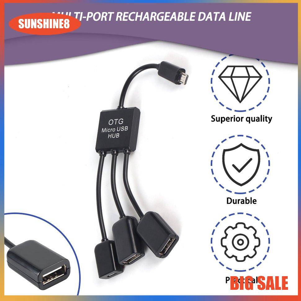 Cáp chia cổng micro USB OTG tiện dụng