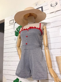 Jumpsuit đùi lưng thun new
