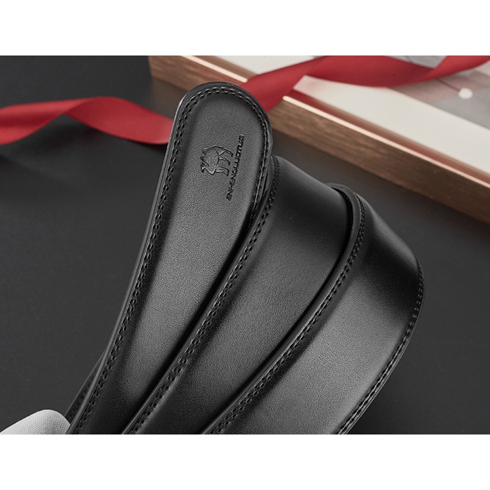 Thắt lưng nam da bò nguyên chất mặt khóa tự động hợp kim cao cấp