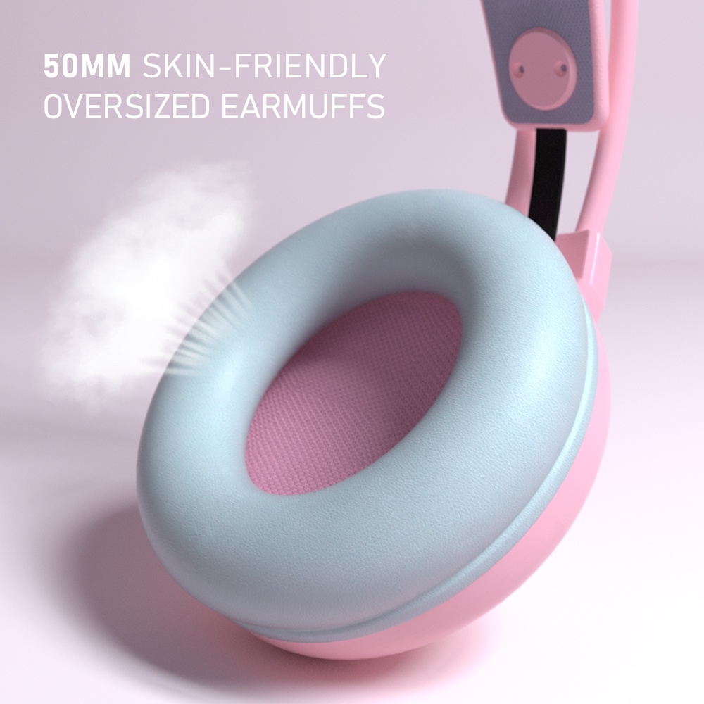 Tai Nghe Chụp Tai Gaming Có Mic Có dây Máy Tính Chơi Game thủ Chuyên Dụng Màu Hồng Nhiều Màu tai nghr có micro kèm Gameming headphone co day Pink Cute Gameing headset PC tai nge nữ trẻ em