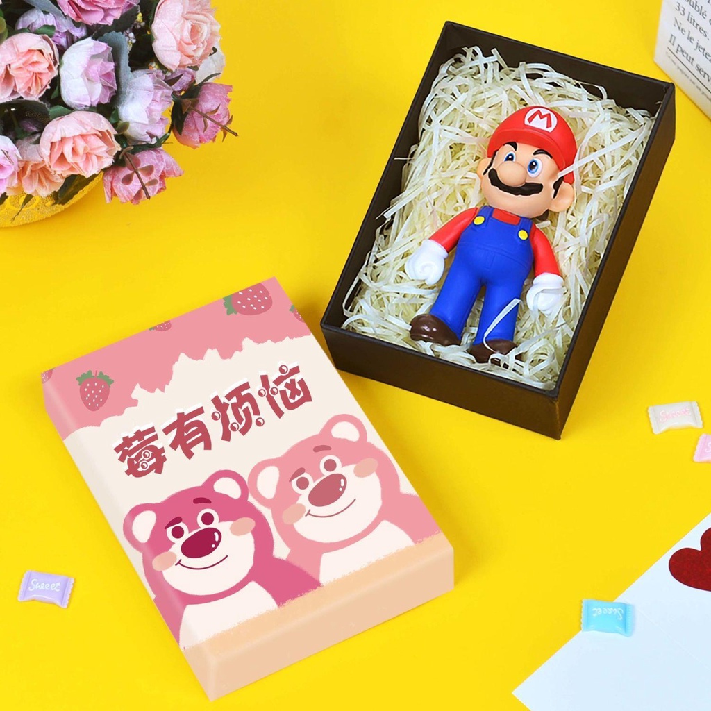 Hộp Quà Tặng Đựng Quần Áo / Giày Dép Hình Chú Gấu / Dâu Tây Dễ Thương