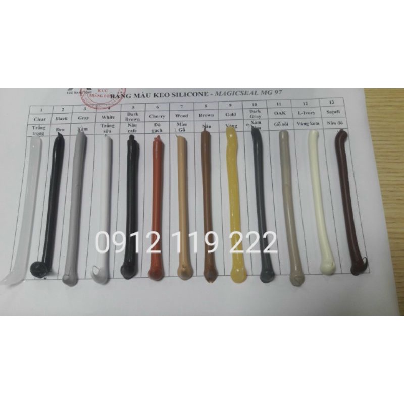 keo silicone các màu