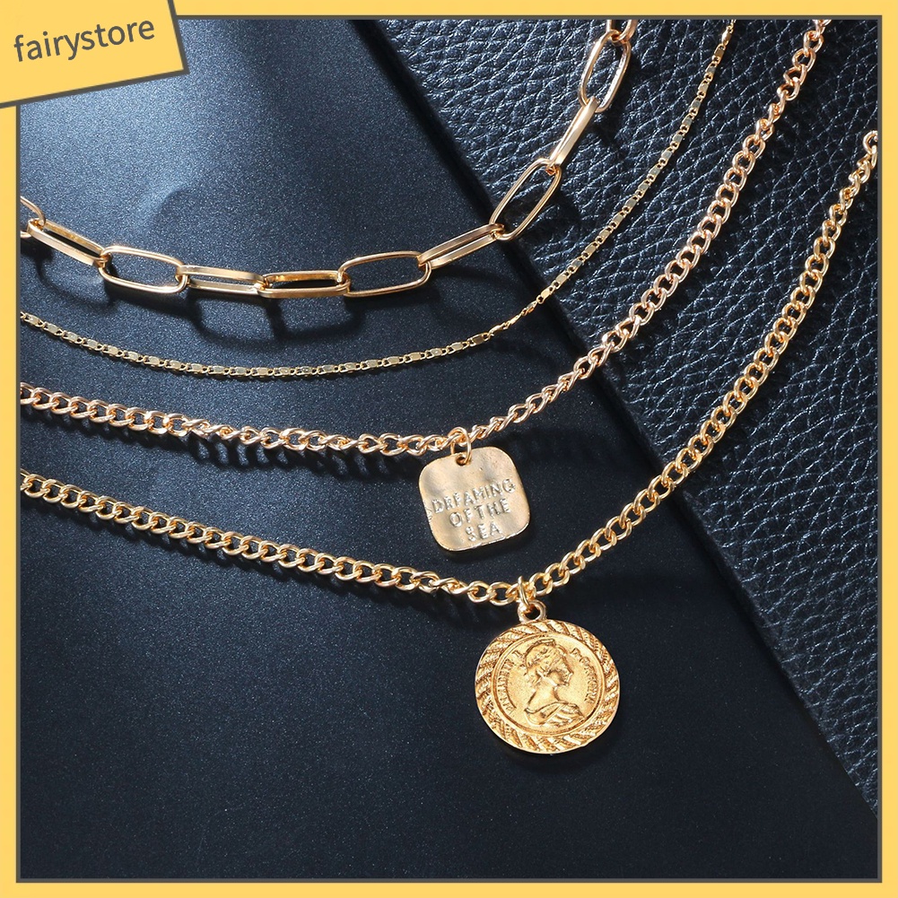 Dây chuyền nhiều tầng phong cách vintage xinh xắn