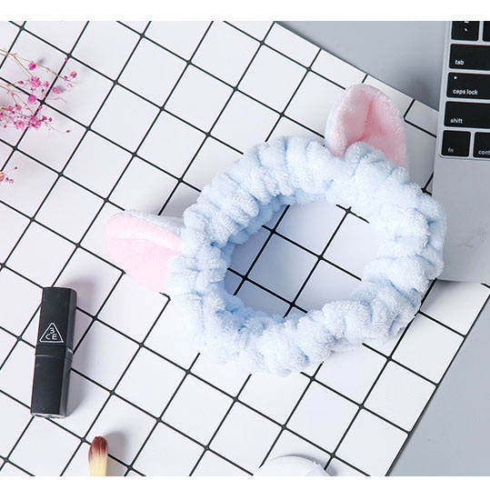 Băng Đô Tai Thỏ Trang Điểm Co Dãn Ba Chiều