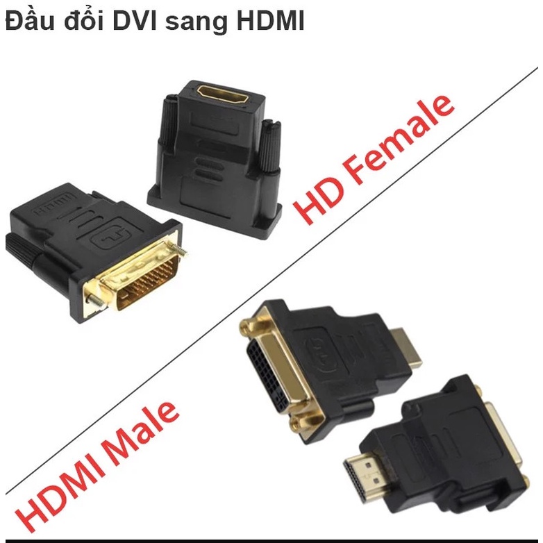 Đầu Chuyển DVI Chuẩn 24+1, 24+5 Sang HDMI , đầu nối VGA ,HDMI hàng chất lượng cao BUNOC's
