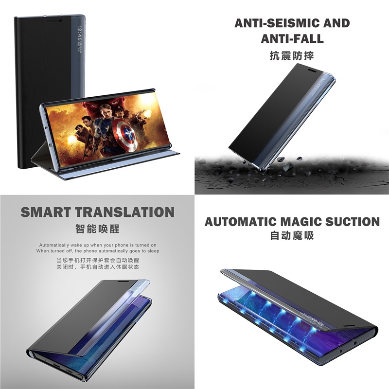 Ốp Điện Thoại Nắp Lật Từ Tính Chống Rơi Cho Samsung Galaxy Note 8/9/10 Plus/20 Ultra/10 Lite
