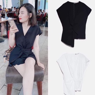 Ao tay hến xoắn vạt