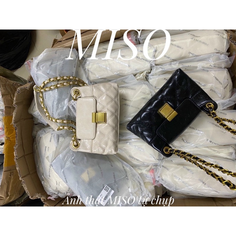 M27 Túi sách nữ đeo vai , đeo chéo nữ ô chám dây đôi có thể điều chỉnh hàng Quảng Châu by MISO