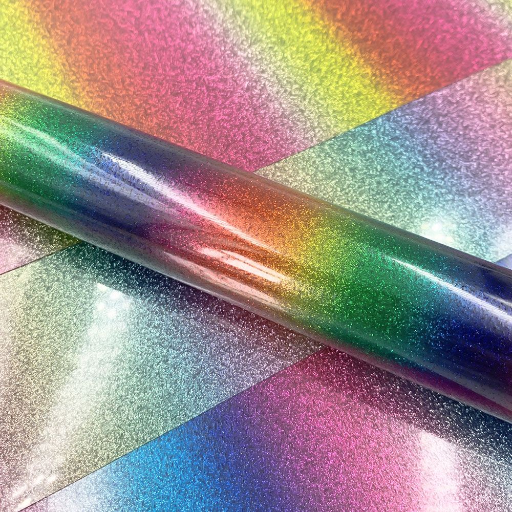 Miếng dán ủi quần áo bằng vinyl màu cầu vồng cách nhiệt DIY