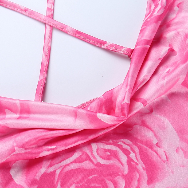 Áo Tank Top Hoạ Tiết Hoa Thiết Kế Hở Lưng Quyến Rũ