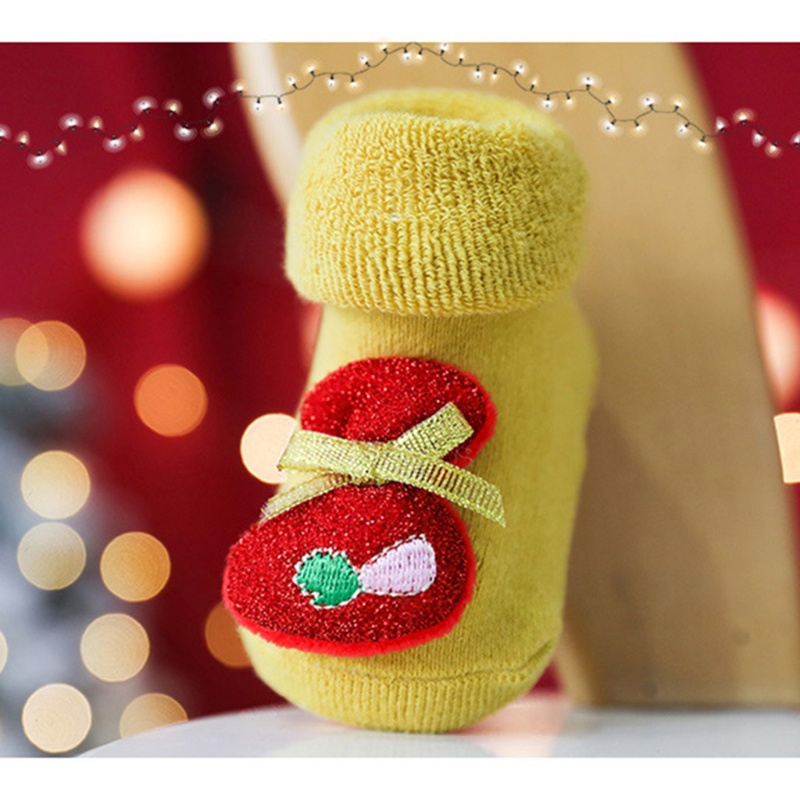 Vớ Dày Chống Trượt In Họa Tiết Giáng Sinh Hoạt Hình Dễ Thương Cho Bé
