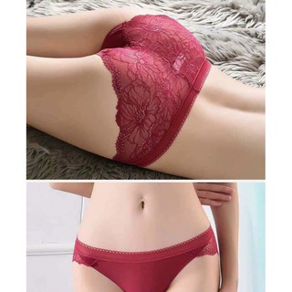 10 quần lót thun lạnh pha ren cao cấp
