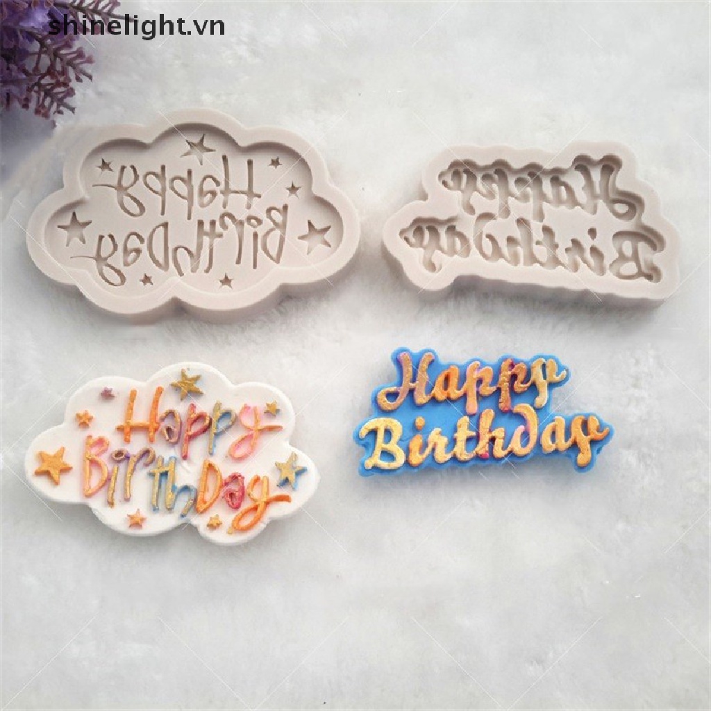Khuôn Ren Chữ Happy Birthday Dùng Trang Trí Bánh Kem Độc Đáo