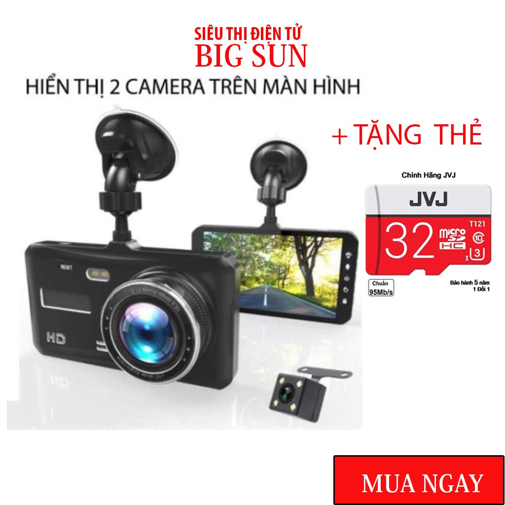 Camera hành trình xe ô tô Ống kính kép💥Chất lượng💥 4 inch Car DVR 1080P (BẢO HÀNH 6 THÁNG) – BMCar – BM60 | BigBuy360 - bigbuy360.vn