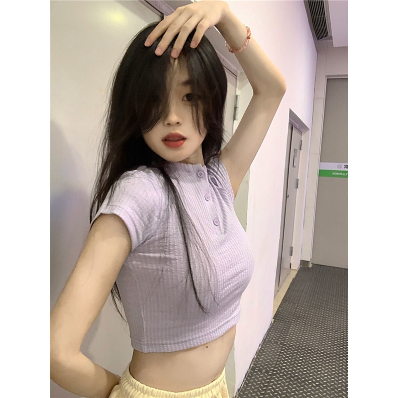 Áo Thun Tay Ngắn Dáng Ôm Thời Trang Mùa Hè Cho Nữ