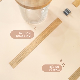 Bấc Nến Gỗ Kèm Đế Inox