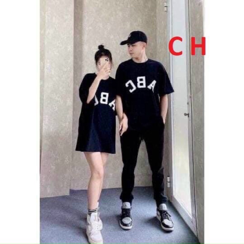 Áo thun ABCChất cotton suForm thụng tay lỡkiểu dáng Unisexphong cách ao thun Nam và Nữ giá rẻ nhất