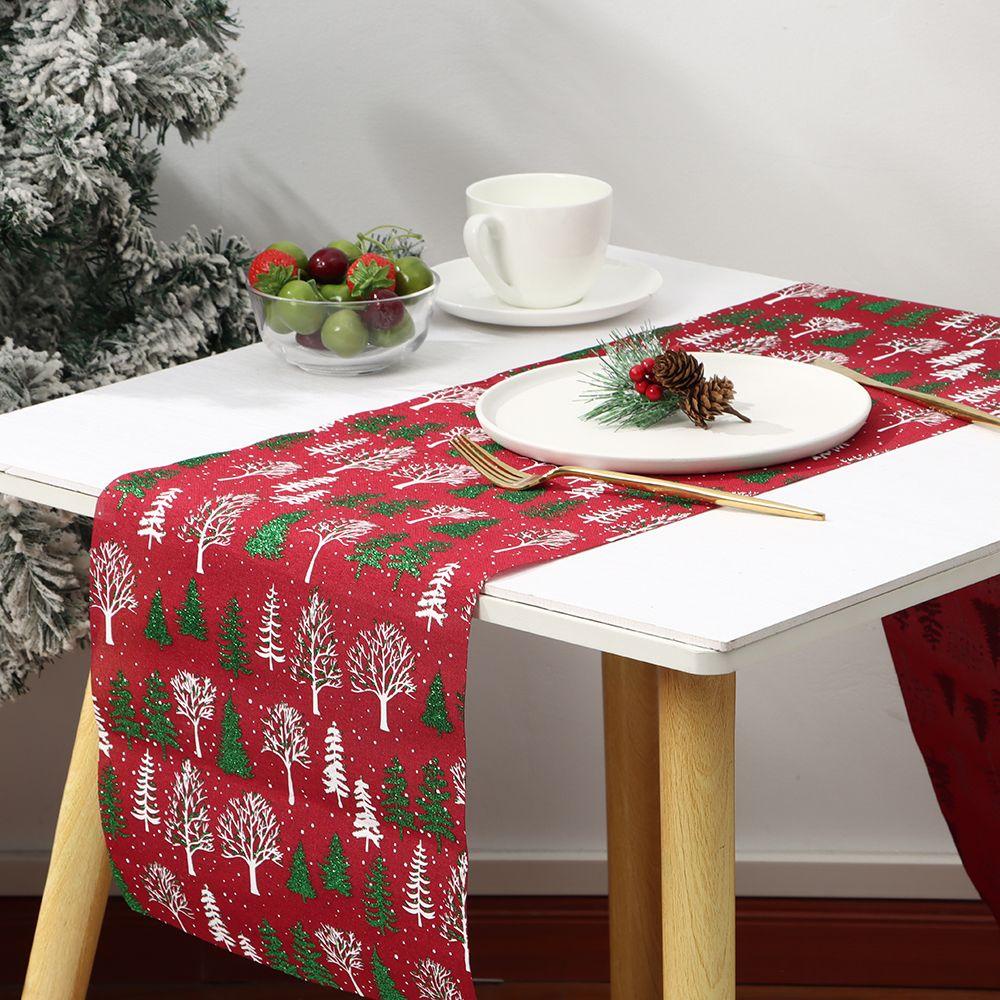 FOREVER Khăn Trải Bàn In Họa Tiết Hoa Tuyết Đẹp Mắt