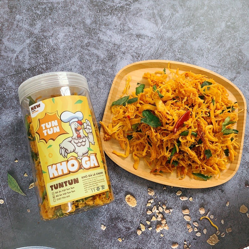 Khô gà lá chanh xé sợi loại ngon, hũ pet 250g | TunTun - Thế Giới Đồ Ăn Vặt - Đồ Ăn Vặt Hà Nội | BigBuy360 - bigbuy360.vn
