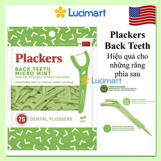 Tăm Chỉ Nha Khoa Plackers Back Teeth Micro Mint từ Mỹ