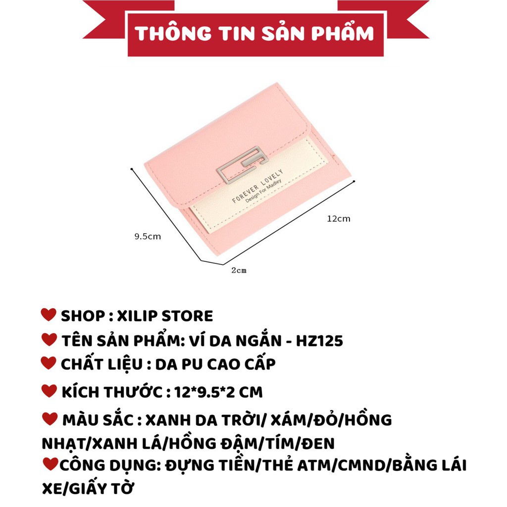 Ví Nữ Đẹp ❤️FREESHIP❤️ Ví Nữ Mini cao cấp cầm tay đẹp nhỏ gọn bỏ túi đựng tiền mẫu HZ125