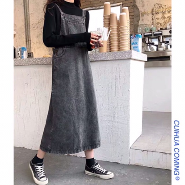[SIZE S-L]Váy yếm jeans Quảng Châu phong cách Ulzzang Hàn Quốc cực xinh giá rẻ | BigBuy360 - bigbuy360.vn