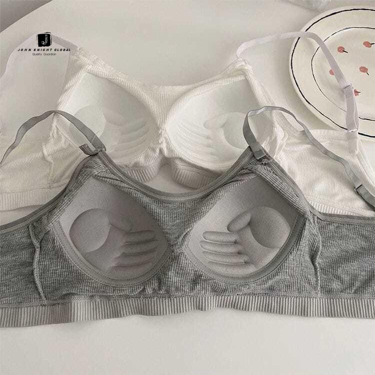 Áo lót vải cotton không gọng mát xa phong cách Hàn Quốc