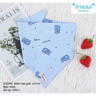 Combo 3 khăn yếm tam giác 100% cotton mẫu mới vê