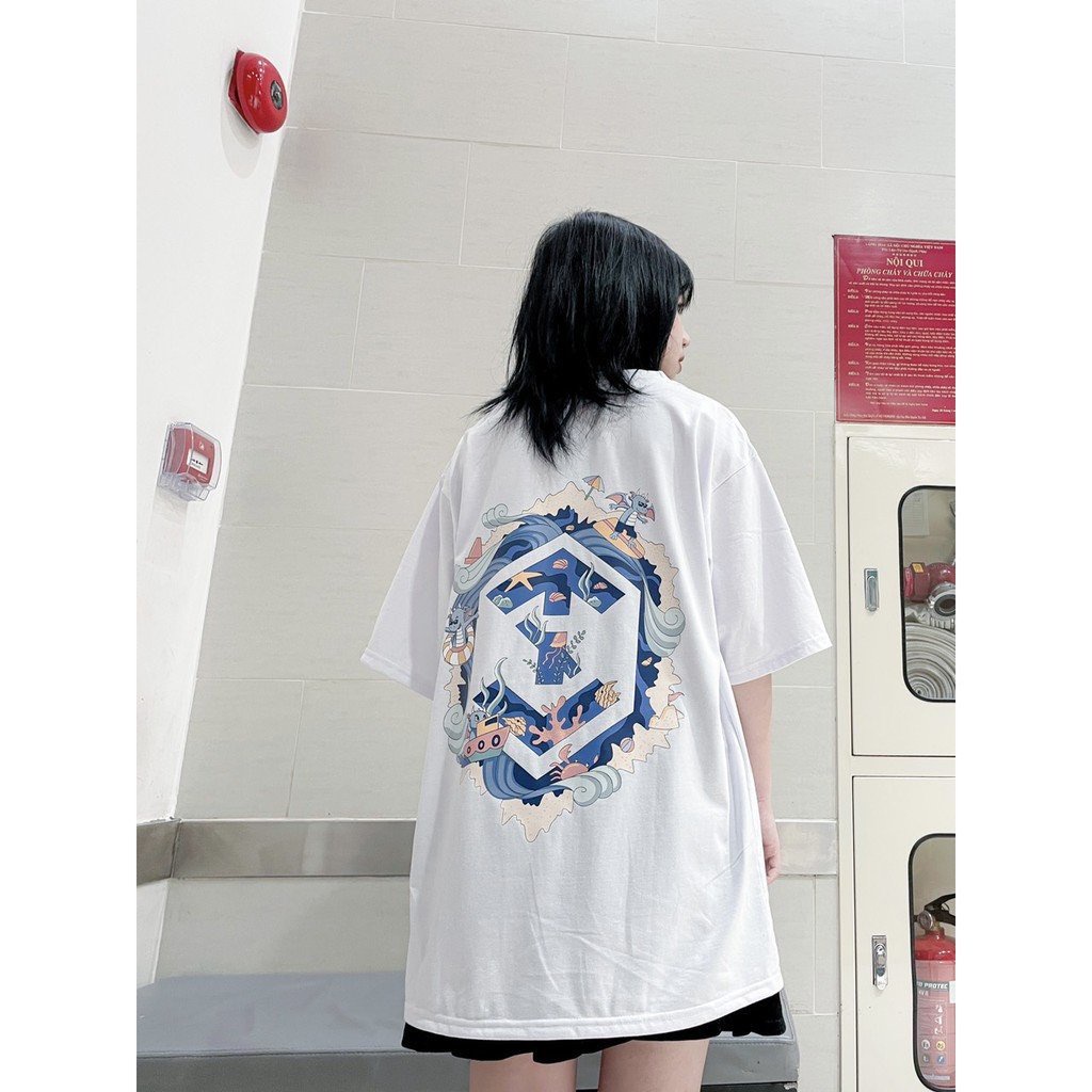 Áo Thun Tay Lỡ Unisex In Hình Vải Cotton 65/35