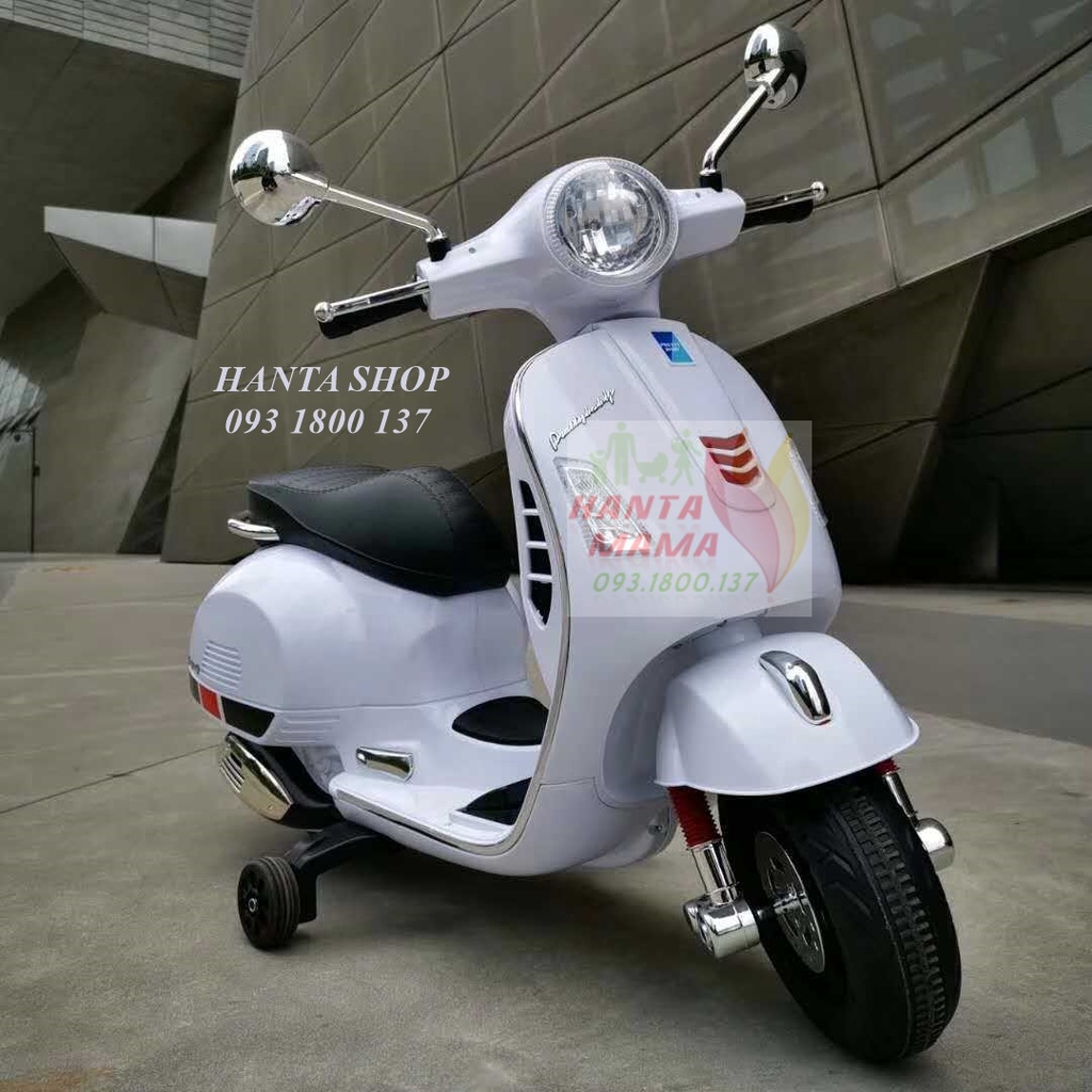 Xe Máy Vespa Q618 Trẻ Em, Xe Máy Điện Cho Bé Mẫu Mới Nhất Với 2 Động Cơ