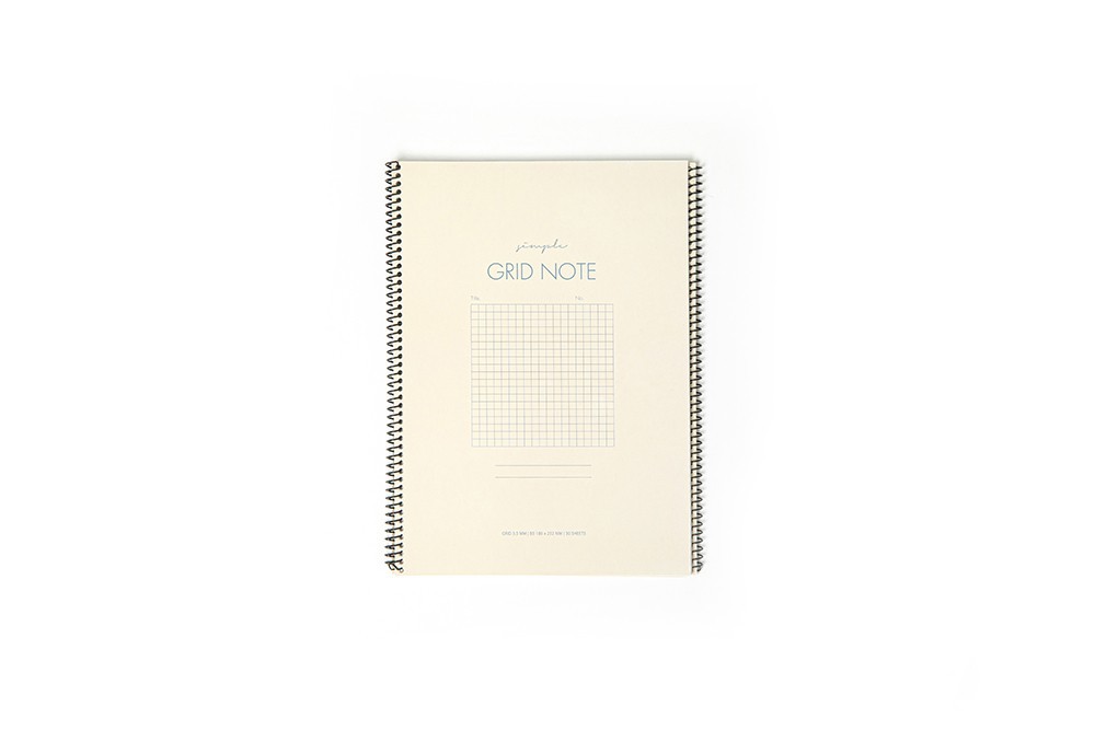 Set 3 Sổ Tay ARTBOX Hàn Quốc Đóng Gáy Lò Xo Giấy Kẻ Ô Khổ B5 Tiện Dụng