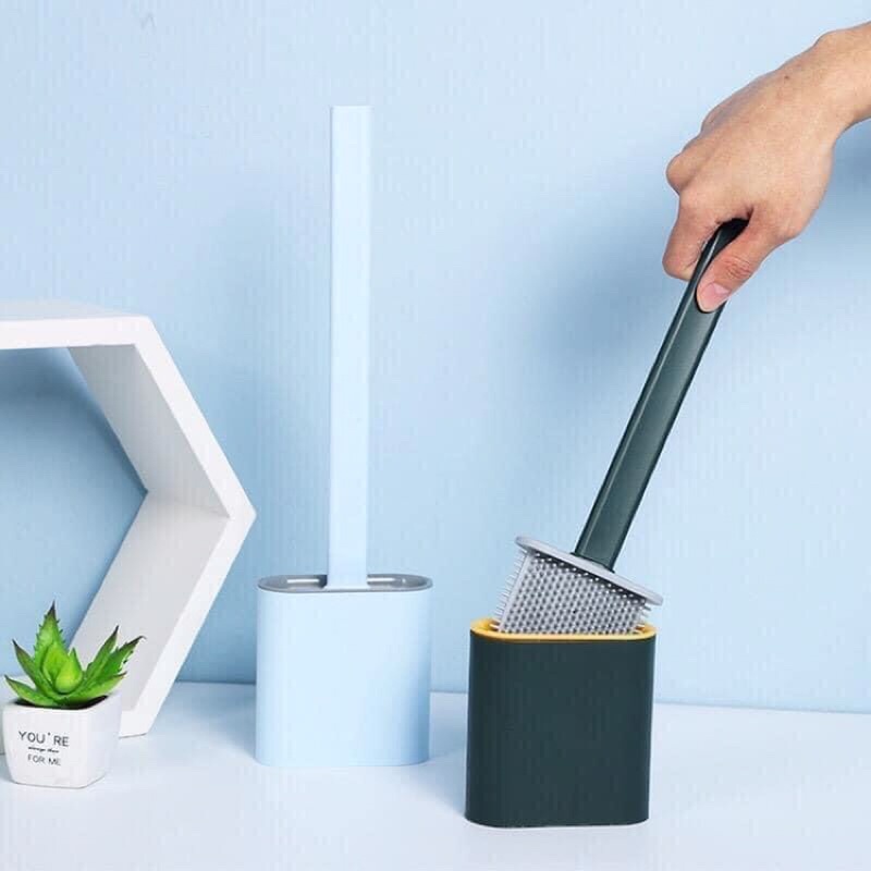 Bộ cọ toilet silicon tay  cầm thoải mái, thiết kế tay cầm chống trượt, gói với ổn định và thoáng khí